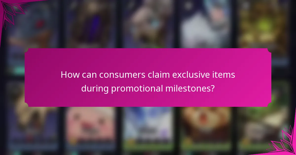 How can consumers claim exclusive items during promotional milestones?